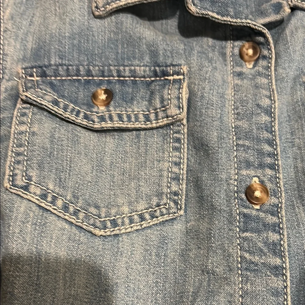 Old Navy Light Blue Denim Shirt Dress